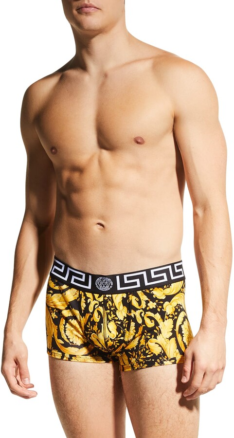 Versace Cotton Barocco Briefs in Orange for Men Mens Clothing Underwear Boxers briefs 