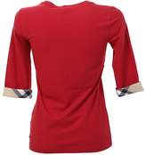 Thumbnail for your product : Burberry Deep Red Stretch Cotton T-shirt