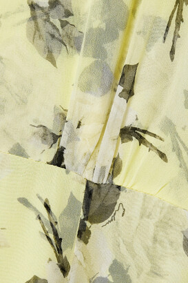 Erdem Yusra Floral-print Silk-voile Midi Dress - Yellow