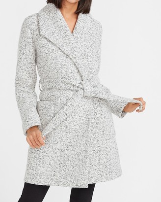 tweed wrap coat