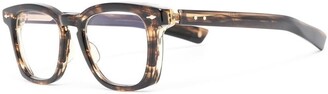 Jacques Marie Mage Tortoiseshell-Effect Square-Frame Glasses