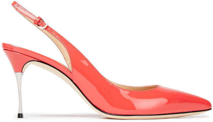coral slingbacks