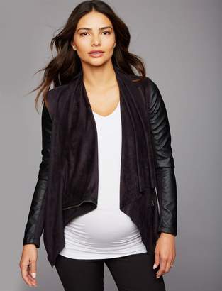 A Pea in the Pod Blank Nyc Drape Front Maternity Jacket