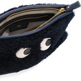 Thumbnail for your product : Anya Hindmarch Eyes shearling clutch