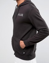Thumbnail for your product : Poler Zip Up Hoodie With Psychedelic Back Print