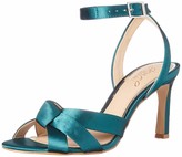 teal satin shoes