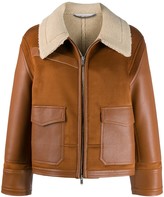 Thumbnail for your product : Stella McCartney Faux Leather Shearling-Trimmed Jacket