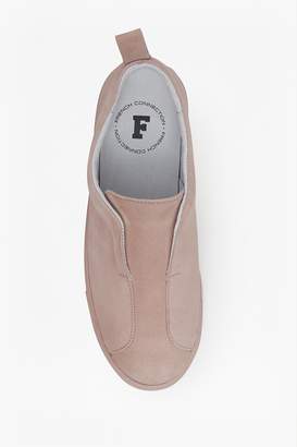 French Connection Sara Clean Suede Slip On Trainers
