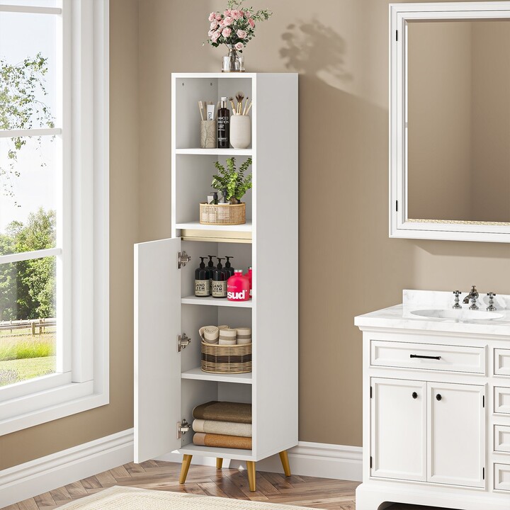 Bluebell Bathroom Tall Slim Storage Narrow Floor