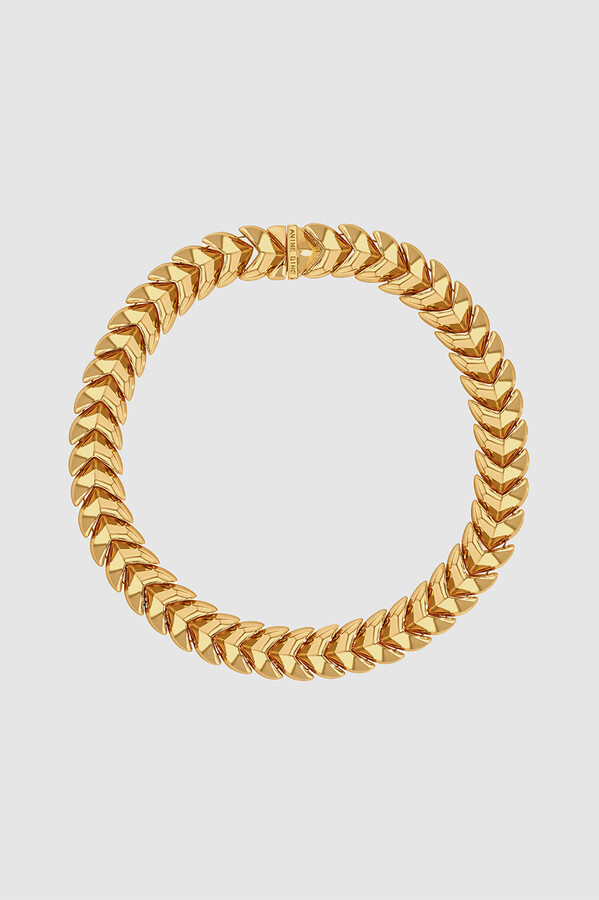 Anine Bing Layered Heart Chain Necklace in Gold