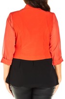 Thumbnail for your product : City Chic Plus Size Women's Chiffon Sleeve Crop Blazer