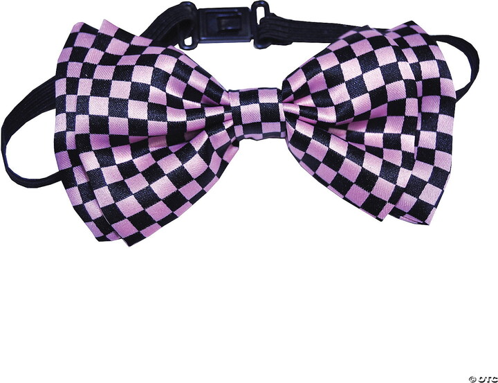 Costumes For All Occasions Sa10163 Bow Tie Pink/Black Check
