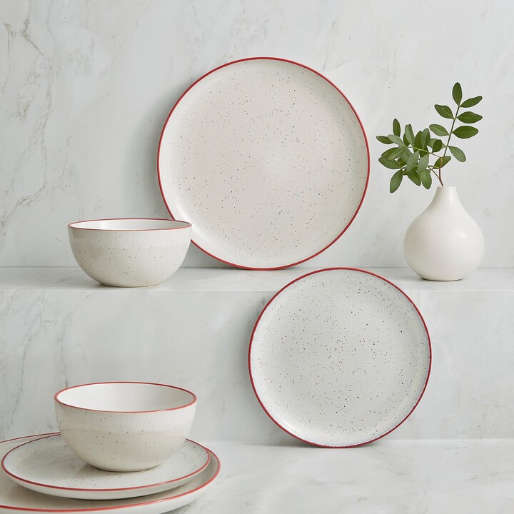 Amalfi Dunelm Bowls And Plates Amalfi White 12 Piece Dinner Set