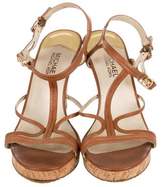 Thumbnail for your product : MICHAEL Michael Kors Leather Platform Wedges