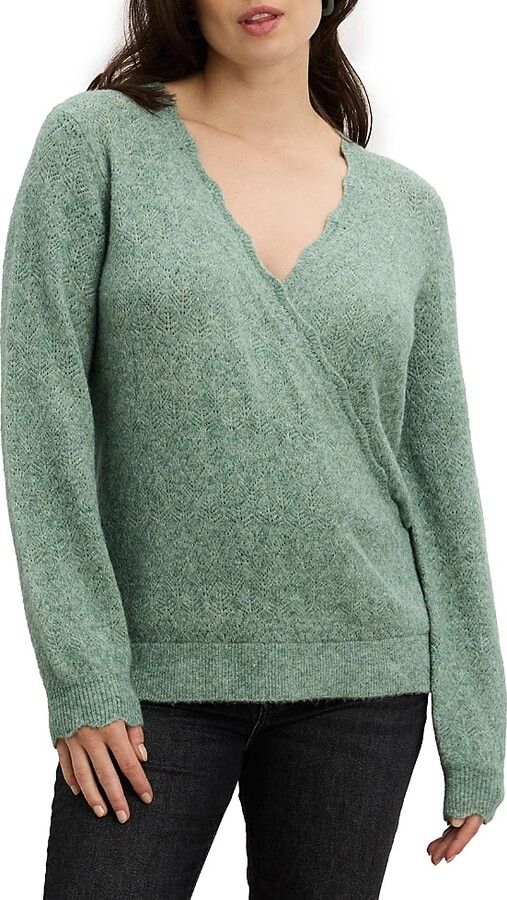 Hatch Collection The Maternity Cozy Pointelle Snuggle Sweater