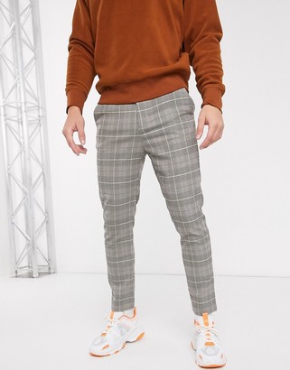 Mennace tapered trousers in check