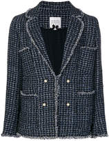 Thumbnail for your product : Edward Achour Paris pearl-button tweed jacket