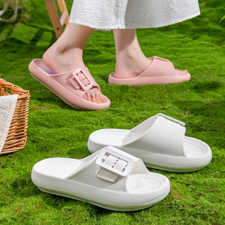 None New Women & apos;s Thick Sole Flip Flops - Summer Outdoor Sandals, Lightweight EVA Beach Slides, Anti-Slip Shower Unisex Shoes