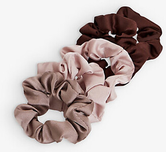 Good Squish Womens Brown Badlands frilled silk scrunchie