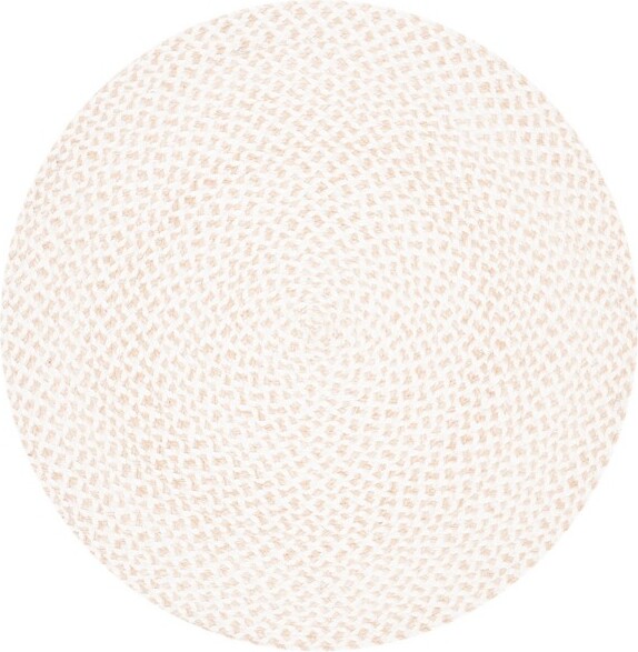 Safavieh BraidedBRD801HandWovenAreaRug-Ivory/Beige-3'round