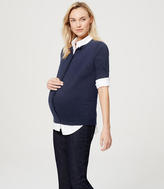 Thumbnail for your product : LOFT Maternity Short Sleeve Cotton Cardigan
