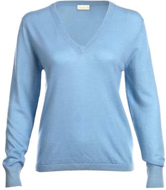 Asneh - Blue Mathilda V-neck Cashmere Sweater