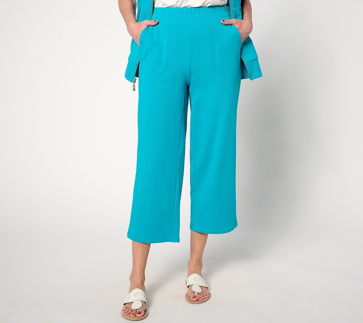 Belle By Kim Gravel As Is Belle Beach by Kim Gravel Petite French Terry Crop Pant