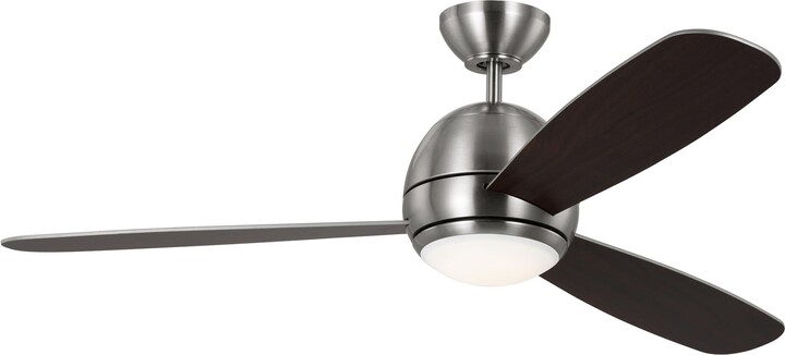 Visual Comfort and Co. 52" Visual Comfort Orbis Black and Brushed Steel Ceiling Fan