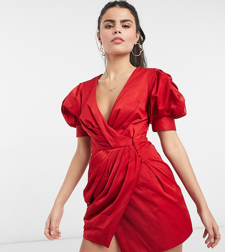 structured wrap dress