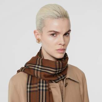 Burberry Vintage Check Lightweight Cashmere Scarf