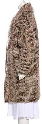 Alice + Olivia Boucle-Knit Knee-Length Coat