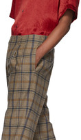 Thumbnail for your product : Gucci Brown Plaid Cuffed Trousers
