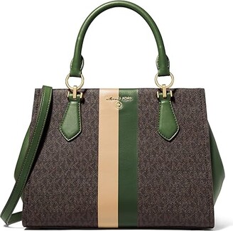 MICHAEL Michael Kors Marilyn Medium Satchel ( Green Multi) Satchel  Handbags - ShopStyle