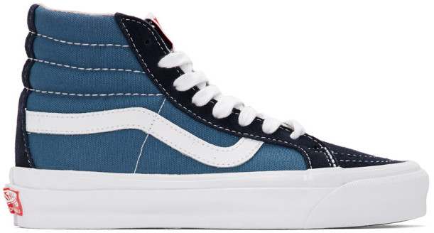navy blue high top vans
