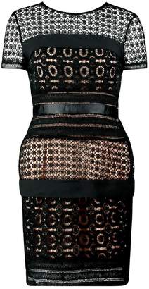 boohoo Boutique Ita Crochet Panelled Bodycon Dress