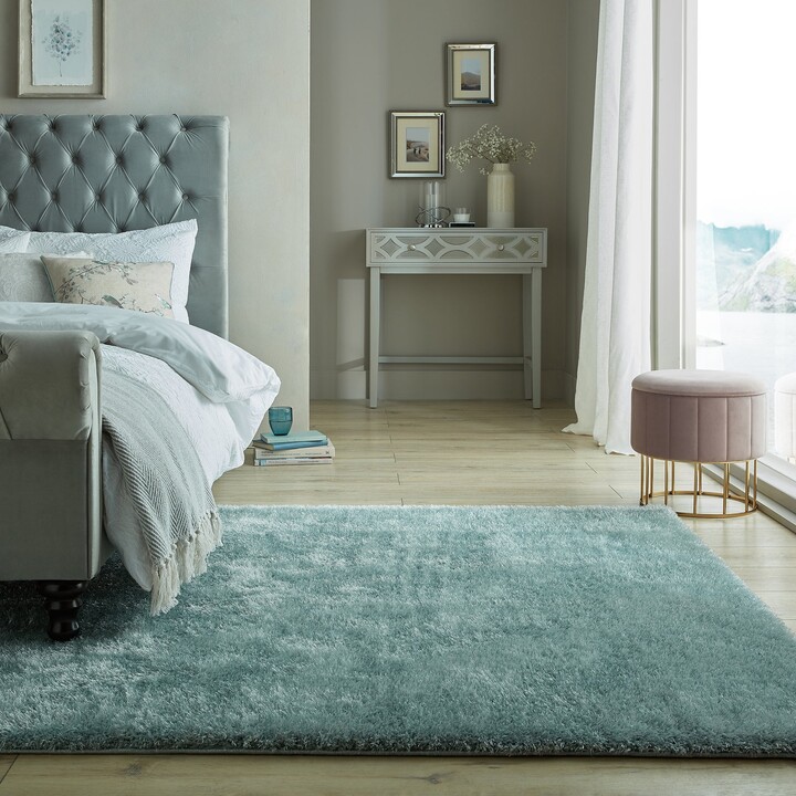 Dunelm Indulgence Shaggy Rug Blue ShopStyle