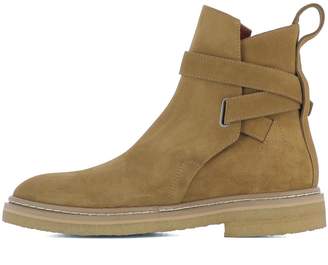 Acne Studios Mustard Yellow Suede Ankle Boots