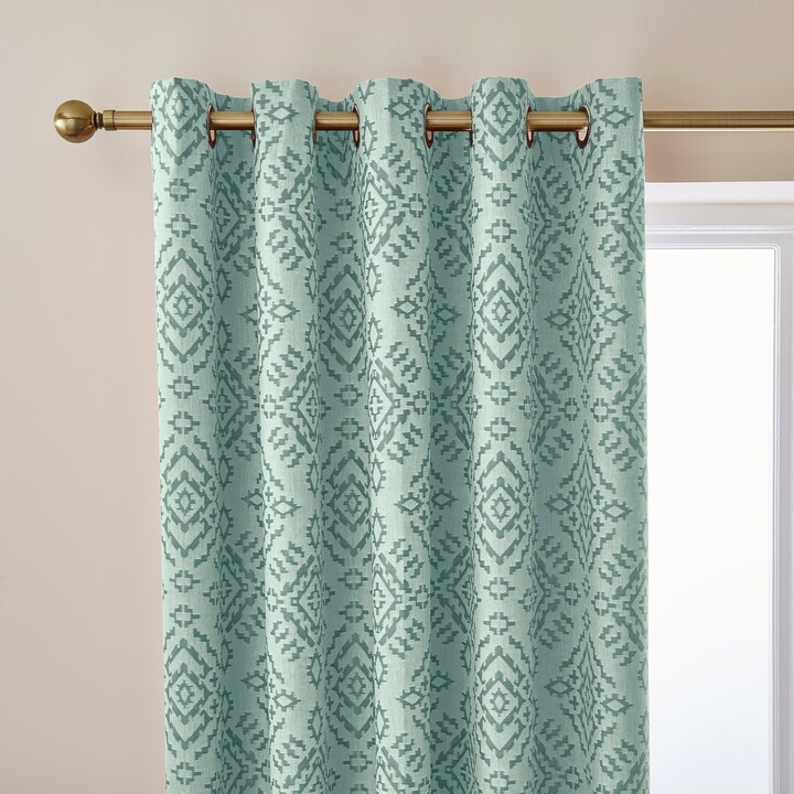 Dunelm Azira Teal Blackout Eyelet Curtains Teal (Green) ShopStyle