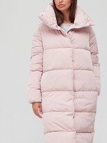 Thumbnail for your product : Very Funnel Neck longline Padded Coat - Blush