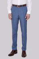 Thumbnail for your product : Moss Bros Slim Fit Sky Blue Linen Pants