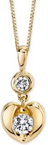 Thumbnail for your product : Proud Mom Sirena Energy Diamond Heart Pendant Necklace in 14k White or Yellow Gold (1/4 ct. t.w.)
