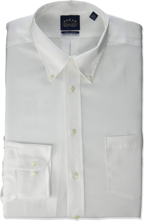 Eagle Mens Dress Shirt Regular Fit Non Iron Solid French Cuff