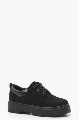 boohoo Cleated Lace Up Brogues