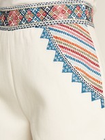 Thumbnail for your product : Talitha Collection Zoya-embroidered Cotton Shorts - Ivory
