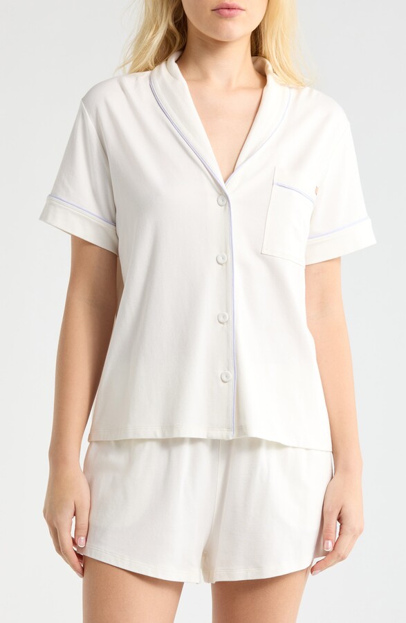 Lunya Slumberknit™ Shawl Collar Short Pajamas