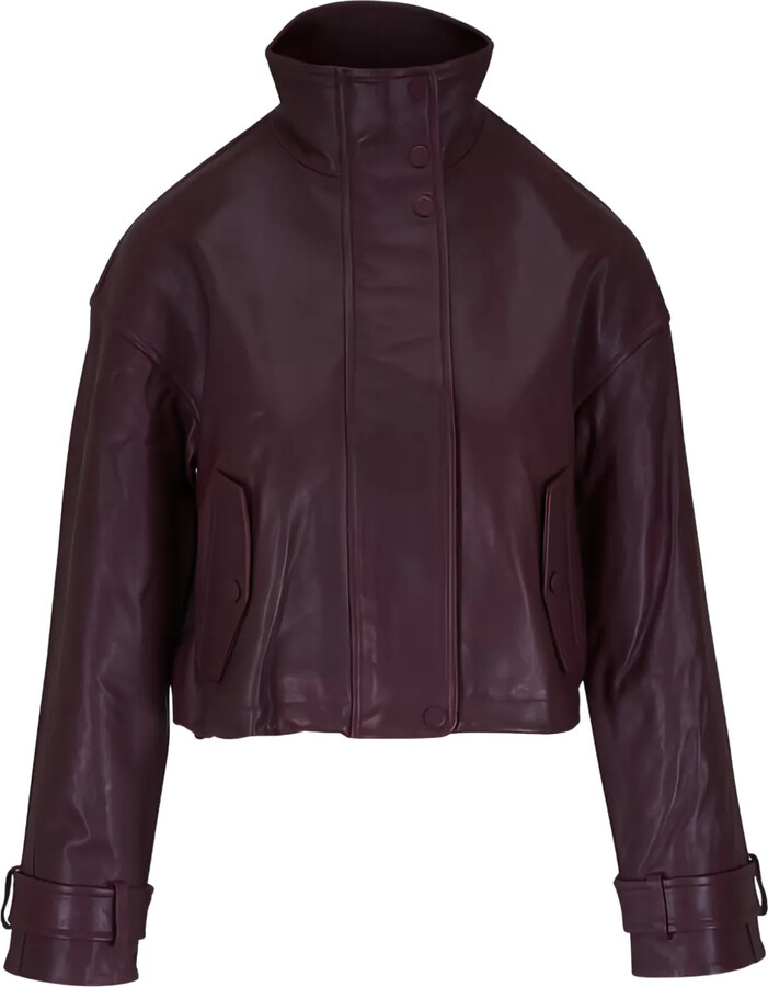 Veronica Beard Button Leather Jacket
