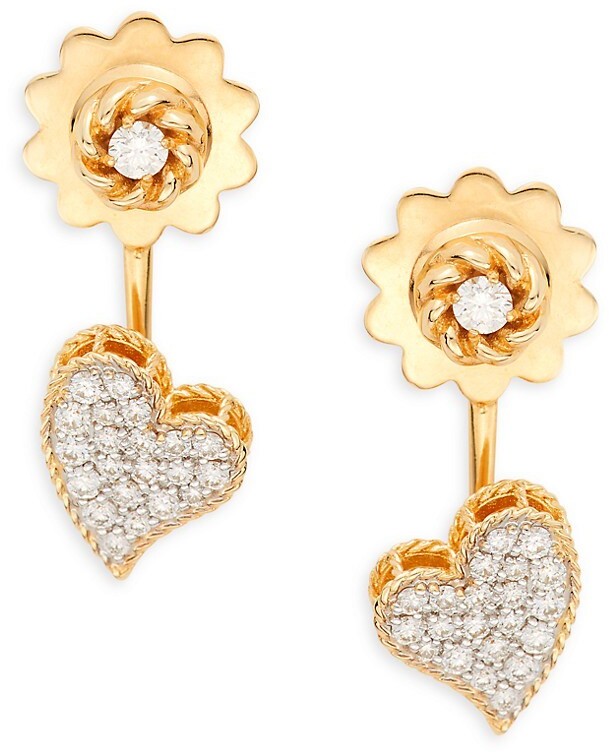 Roberto Coin 18k Yellow Gold Ruby Diamond Earrings Shopstyle