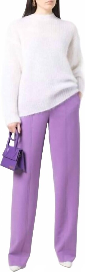 Ferragamo Women's Straight Leg Trouser In Purple