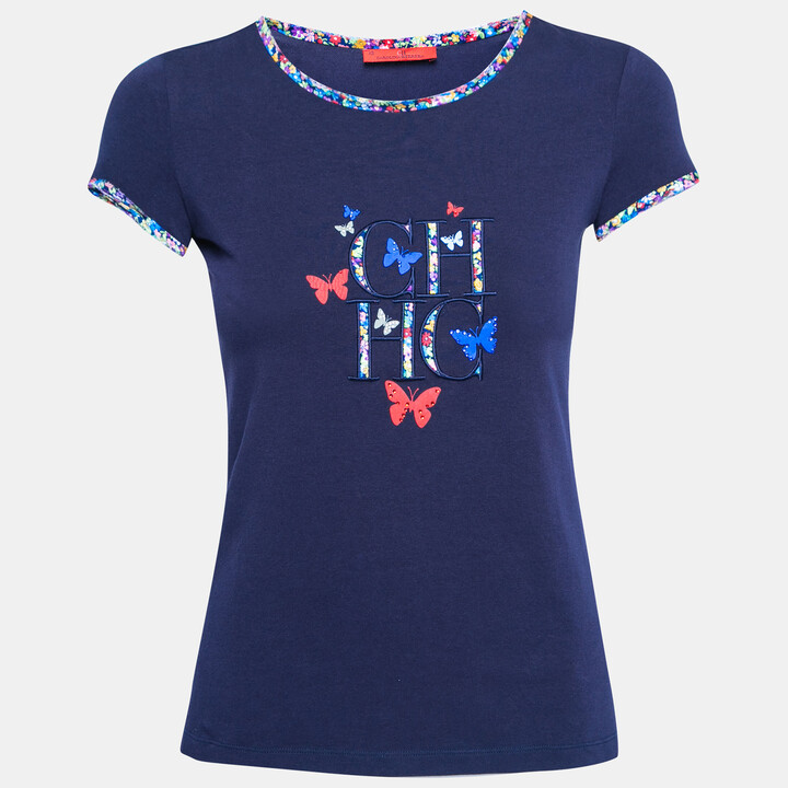 sconto 75% MODA DONNA Camicie & T-shirt Volant Carolina Herrera T-shirt Blu navy M 