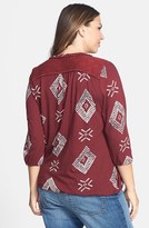 Thumbnail for your product : Lucky Brand 'Cora Diamond' Top (Plus Size)